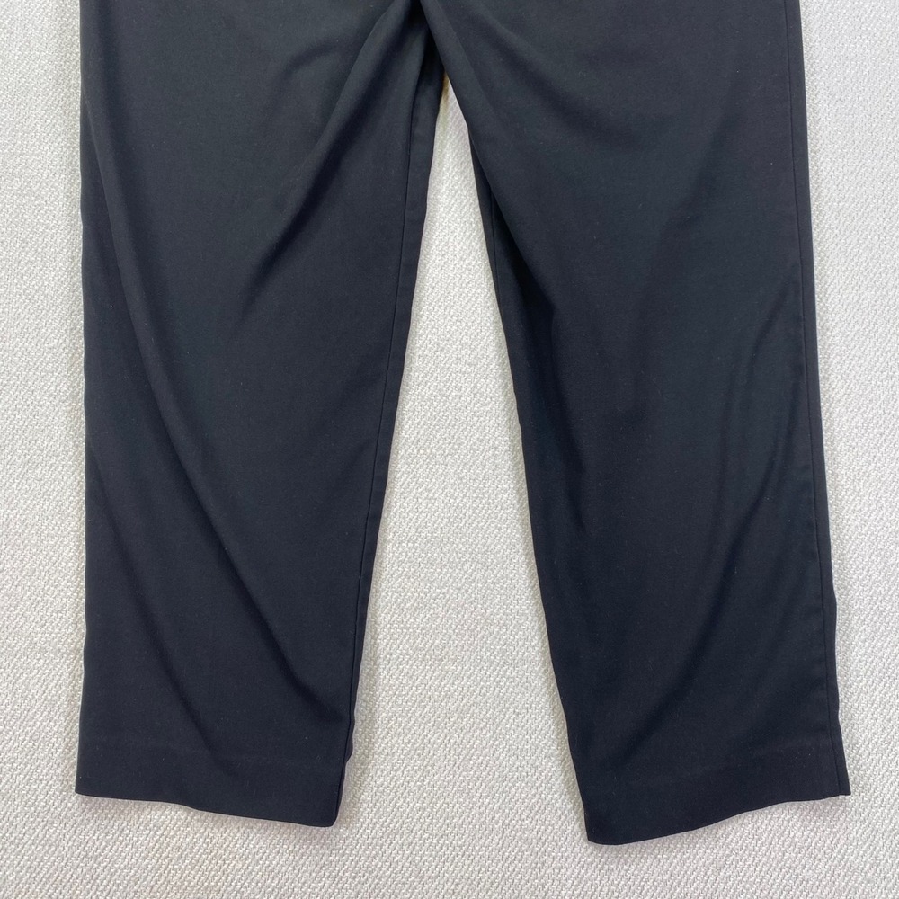 LOFT Tapered Ankle Pull On Dress Pants Womens Medium Black Pleated Front Career - Picture 11 of 13